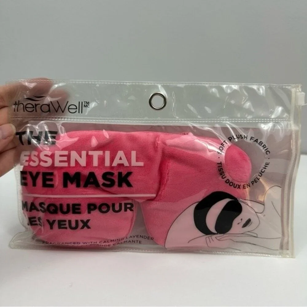 theraWell Pink The Essential Eye Mask NIB Relaxation Casual Night In Fun
